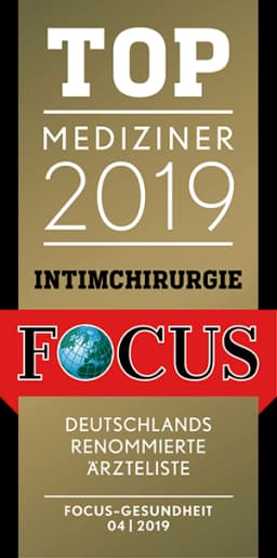Focus Top Mediziner 2019 - Intimchirurgie Focus Top Mediziner 2019 - Intimchirurgie